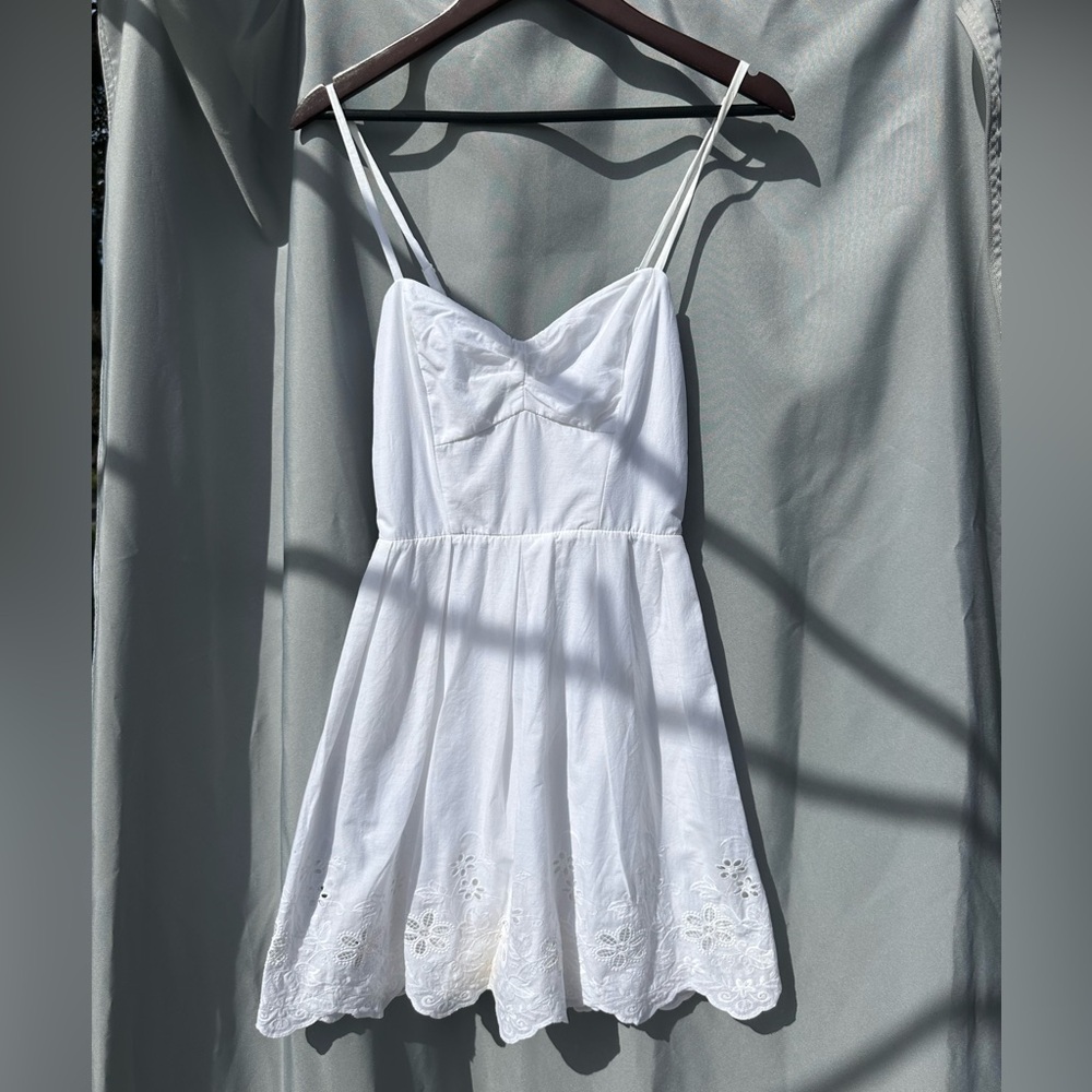Charlotte Russe White Concert Dress with lace embroidered coastal cowgirl dress